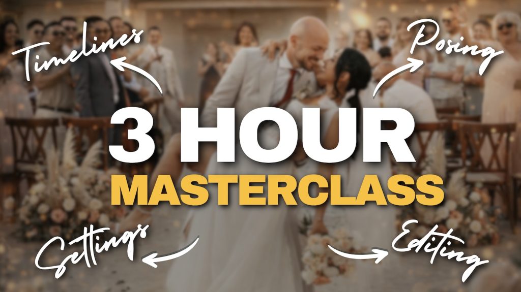 free 3 hour wedding photography masterclass for new wedding photographers